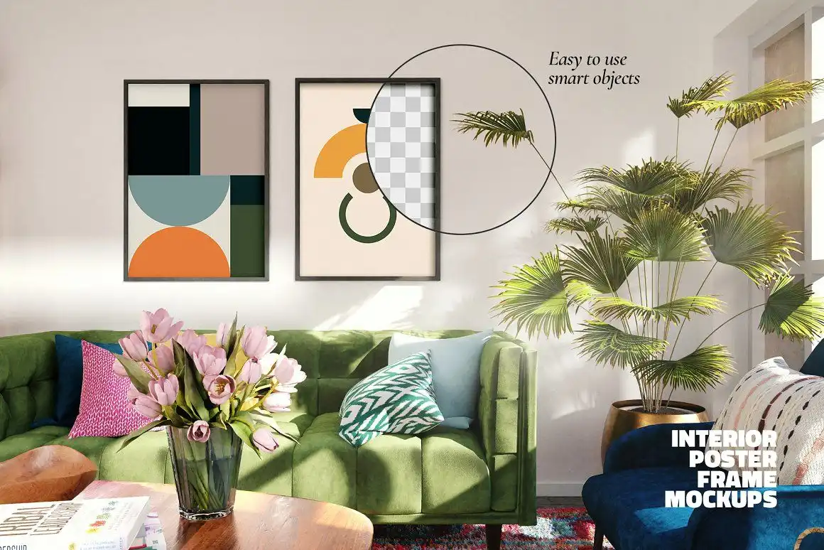 Poster Mockup Set Modern Interior #1 4 poster mockup set modern interior 37127.webp1 (2) 37127