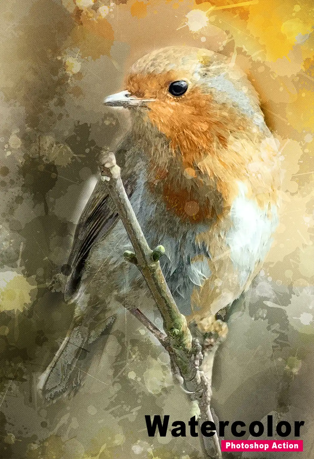 Watercolor Art Photoshop Action Vol 3 3 preview set 1 35113