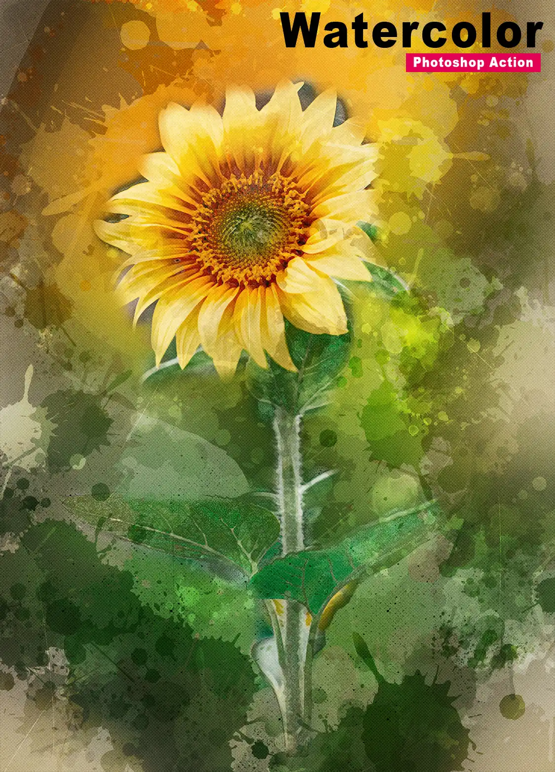 Watercolor Art Photoshop Action Vol 3 4 preview set 2 35211