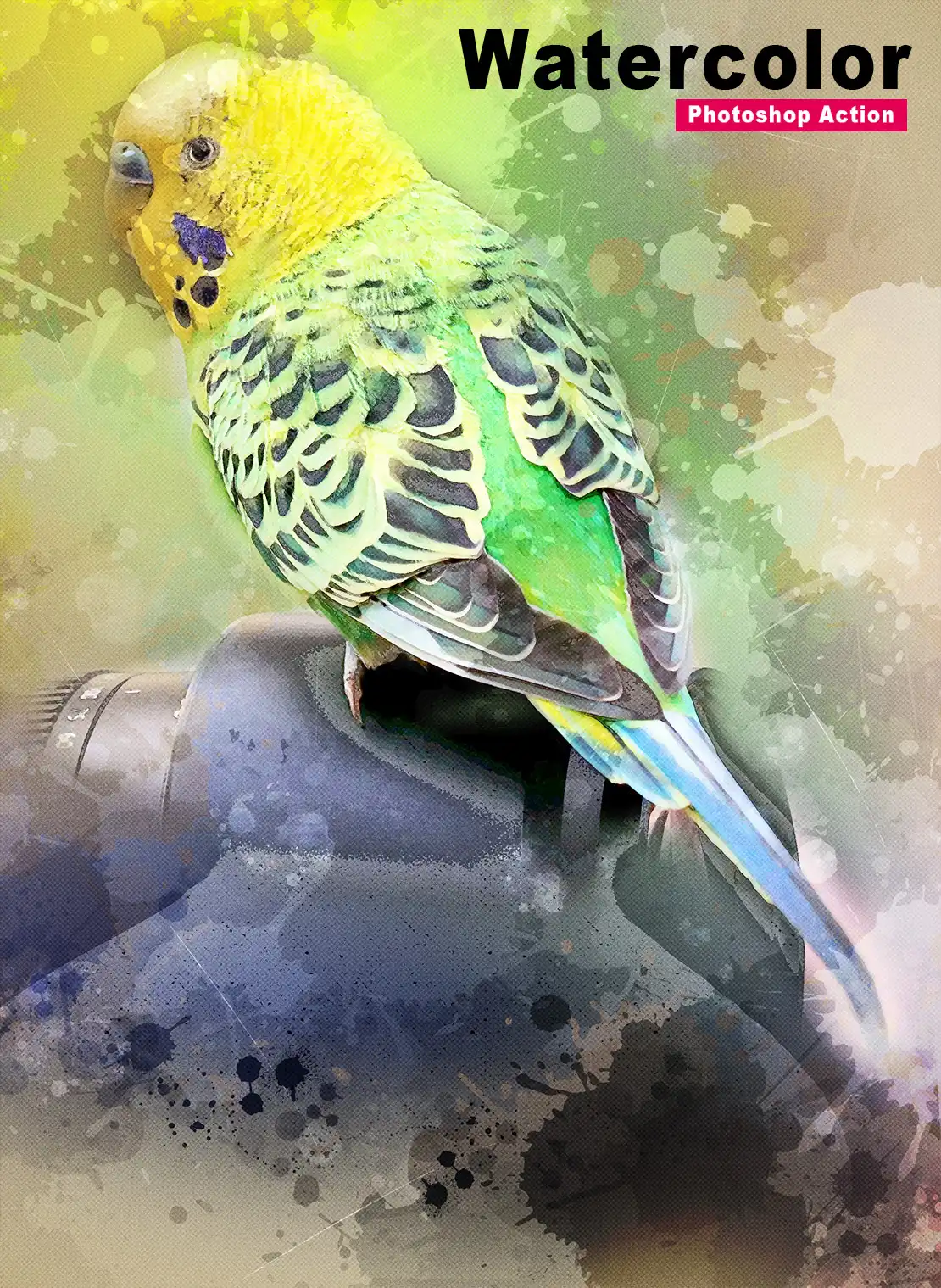 Watercolor Art Photoshop Action Vol 3 7 preview set 6 35139