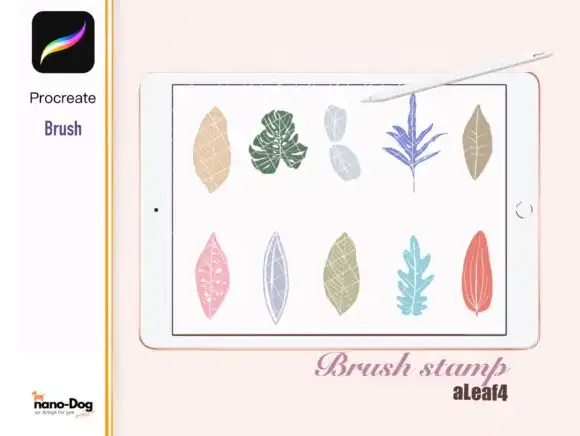 Procreate 10 Leaf Brush Stamp 3 procreate 10 leaf brush stamp graphics 9803673 1 1 580x436 37201