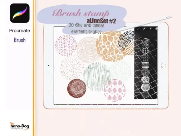 Procreate 20 shape element brush v2