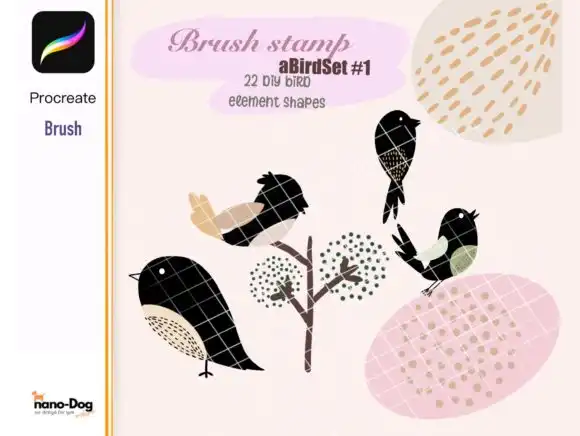 Procreate 22 DIY Bird Brush Stamps