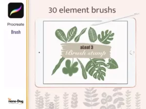 procreate 30 leaf brush stamps graphics 9388658 1 1 580x436 44037