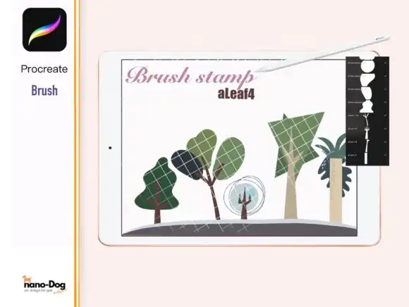Procreate 30 Tree Element Brush Stamp Be 4 procreate 30 tree element brush stamp be graphics 9820052 1 1 580x436 43867
