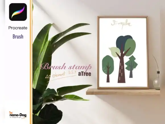 Procreate 30 Tree Element Brush Stamp Be 3 procreate 30 tree element brush stamp be graphics 9820052 2 580x436 43918