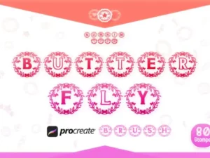 procreate brush butterfly wreath letters graphics 25845097 1 1 580x387 44395