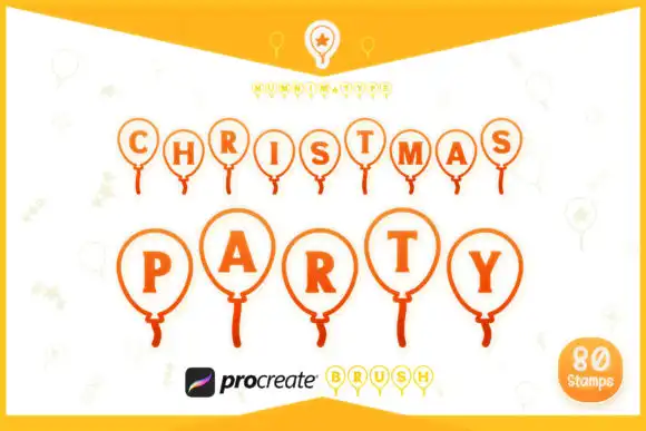 Procreate Brush Christmas Party Alphabet
