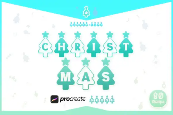Procreate Brush Christmas Tree Alphabets