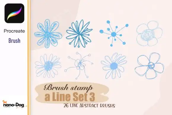 Procreate Brush Cute Line Set 3