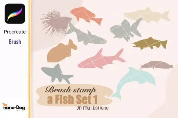 Procreate brush stamp fish set 20 brush 3 procreate brush stamp fish set 20 brush graphics 14882800 1 1 580x387 37297