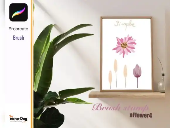 Procreate Brush Stamp Flower 20 Brushes