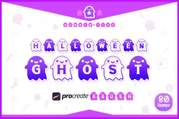 Procreate Brush Stamp Halloween Ghost