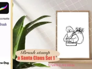 procreate brush stamp santa claus graphics 16511055 3 580x387 44125