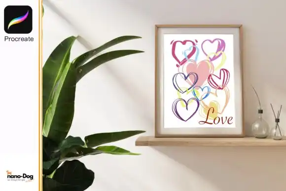 Procreate Brush Stamps 10 Heart Brushes