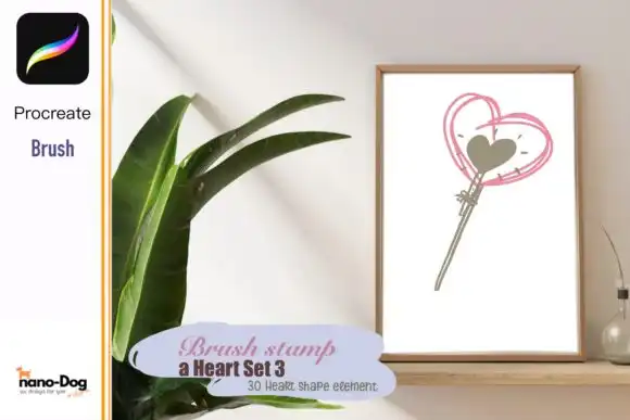 Procreate Brush Stamps 30 Heart Brushes