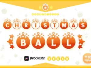procreate brush stamps christmas ball 44214