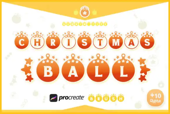 Procreate Brush Stamps Christmas Ball