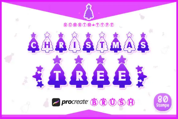 Procreate Brush Stamps Christmas Tree