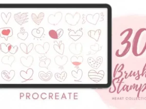 procreate brush stamps heart cute graphics 24324579 1 1 580x387 43938
