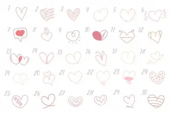 Procreate Brush Stamps Heart Cute-1 5 procreate brush stamps heart cute graphics 24324579 2 580x387 37107