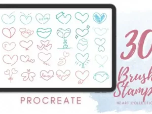 procreate brush stamps heart valentine graphics 24529467 1 1 580x387 44060