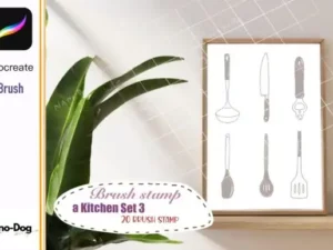 procreate brush stamps kitchen tool set 3 graphics 29403335 5 580x387 44003