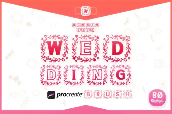 Procreate Brush Wedding Alphabet a-z
