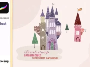procreate castle shape brush stamps for graphics 12254080 1 1 580x387 43844