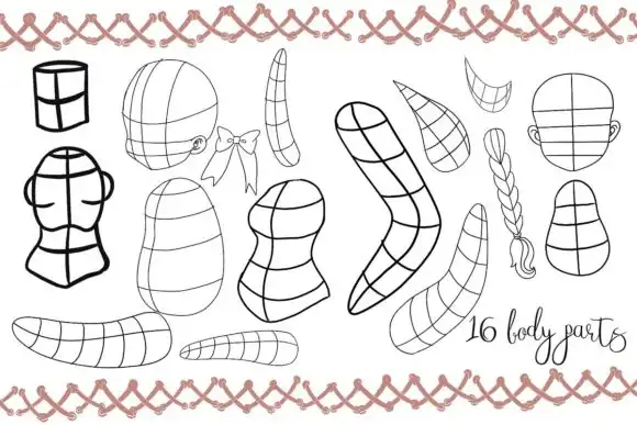 Procreate Character Making Kit 4 procreate character making kit graphics 6973890 3 580x387 38894