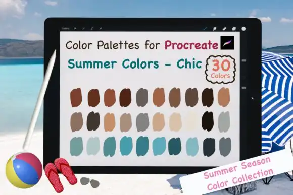 procreate color palettes summer chic