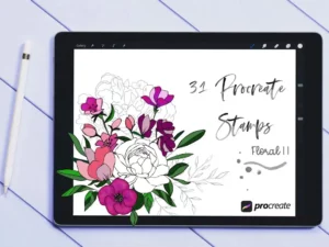 procreate stamps floral ii 36308