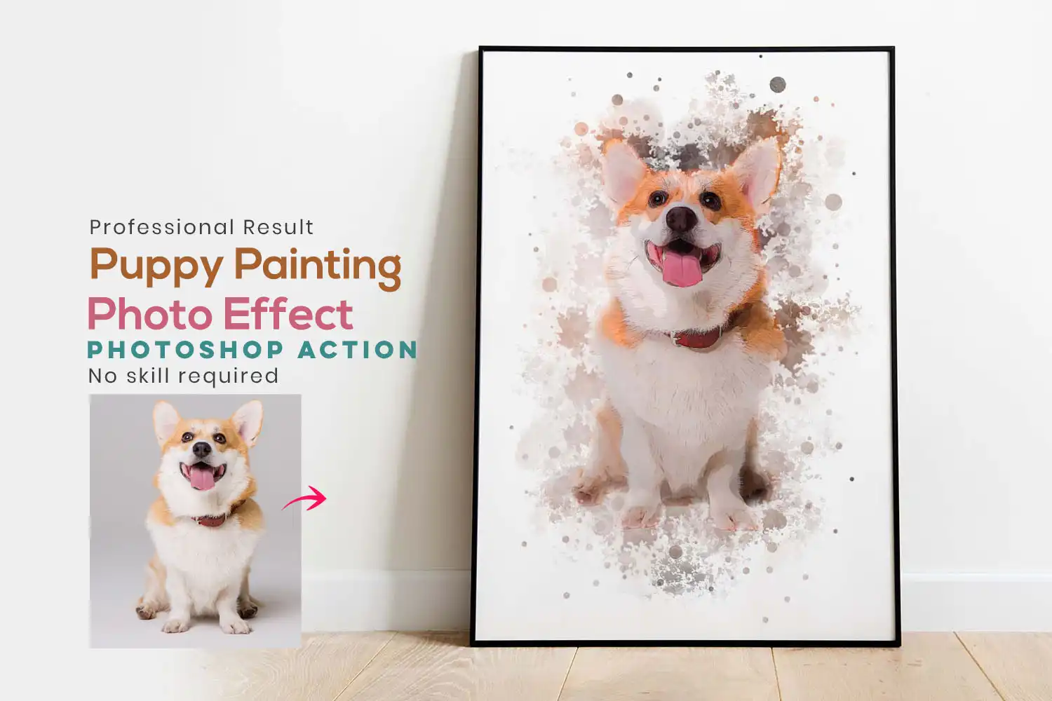 Puppy Painting Photoshop Action