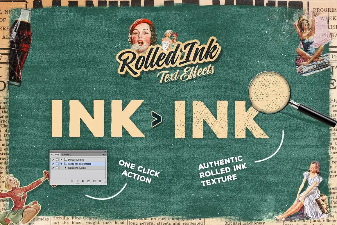 Rolled Ink Vector Text Effects 3 rolled ink vector text effects (1) 37459