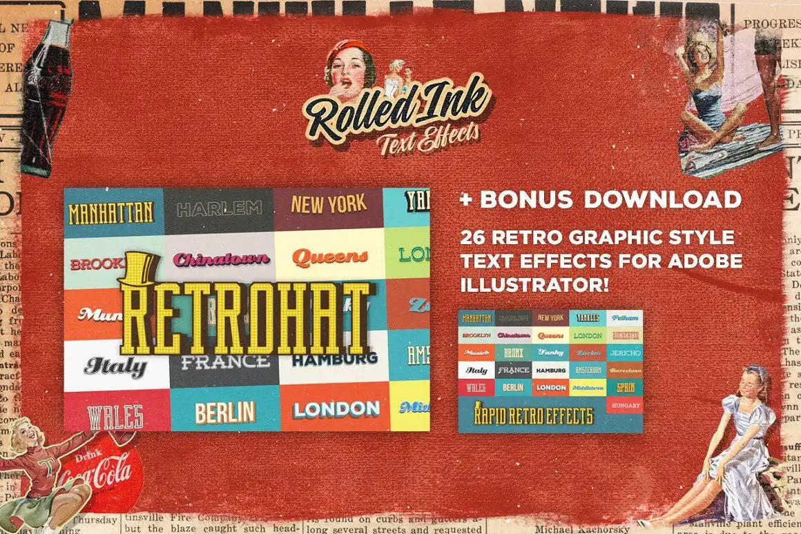 Rolled Ink Vector Text Effects 6 rolled ink vector text effects (4) 37436