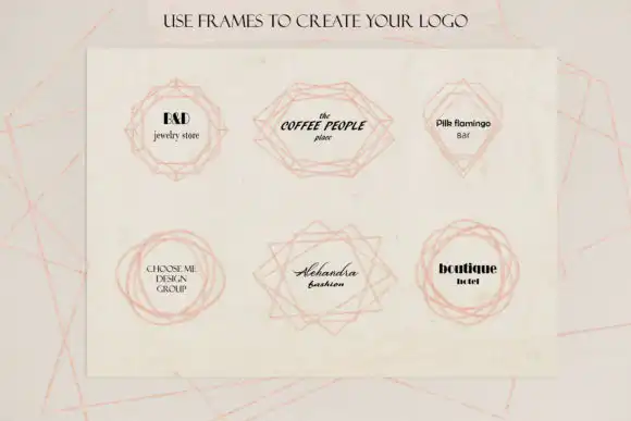 Rose Gold Polygonal Frames and Shapes 3 rose gold polygonal frames and shapes 3 35917