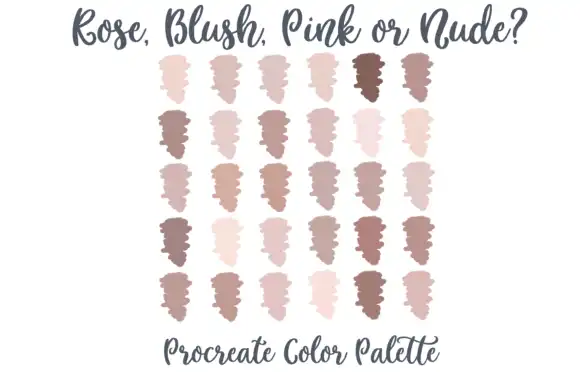 Procreate Bright Brushes and Palettes Bundle - 20 Packs 6 rose nude pink blush procreate palette graphics 4216826 1 1 580x387 37146