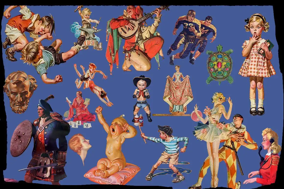SALE! Pulp Art - Collage Cut-Outs 5 sale! pulp art collage cut outs (5) 37362
