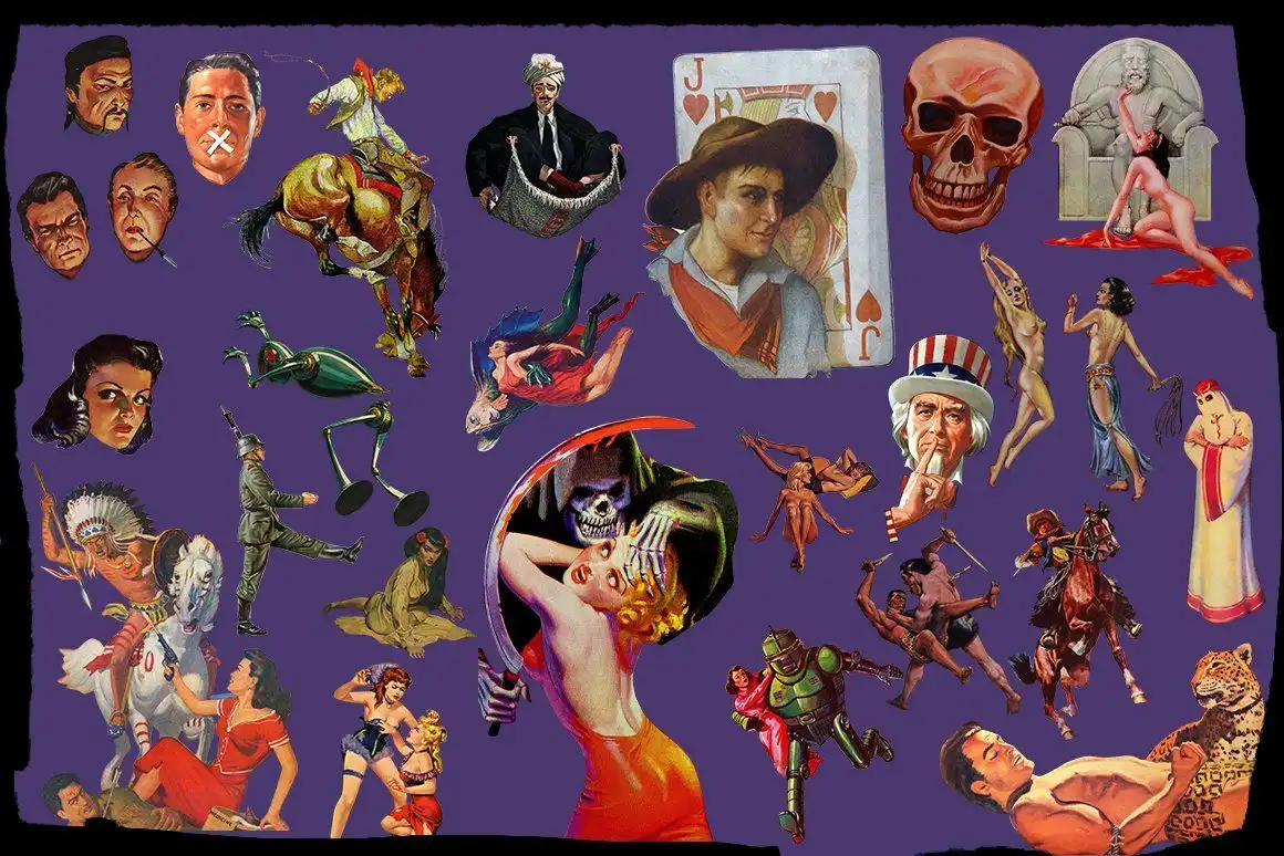 SALE! Pulp Art - Collage Cut-Outs 10 sale! pulp art collage cut outs (6) 37254