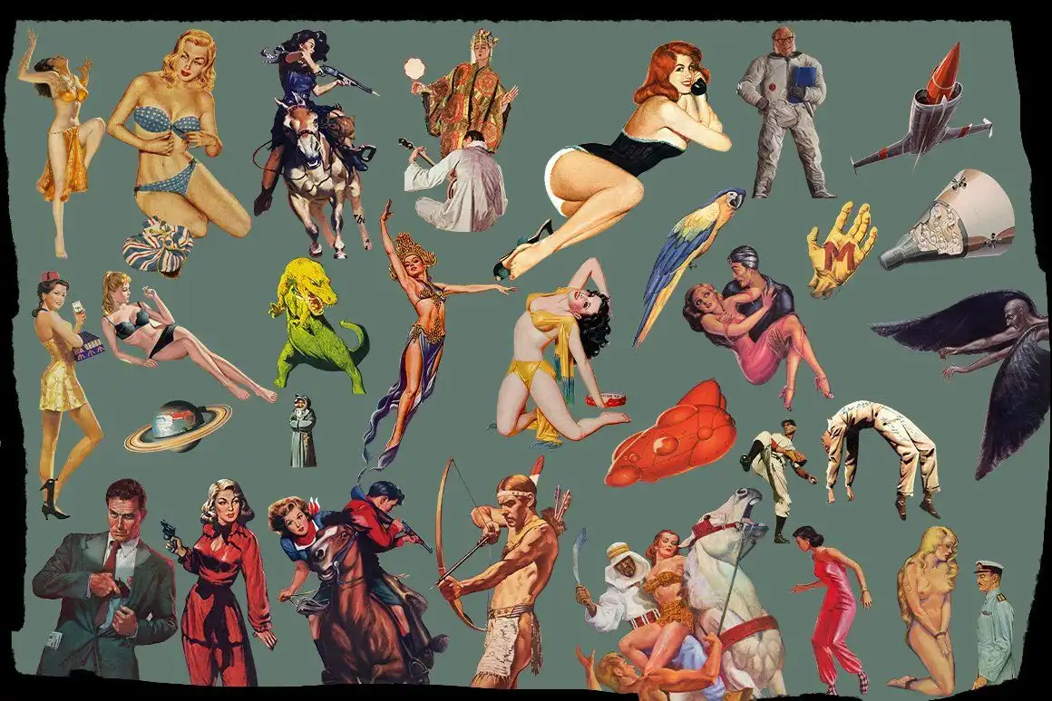 SALE! Pulp Art - Collage Cut-Outs 11 sale! pulp art collage cut outs (8) 37219