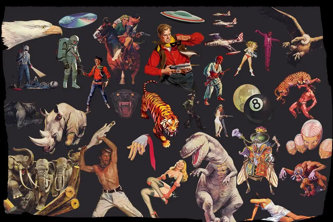 SALE! Pulp Art - Collage Cut-Outs 8 sale! pulp art collage cut outs (9) 37277