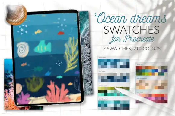 Sea Colors Swatches for Procreate