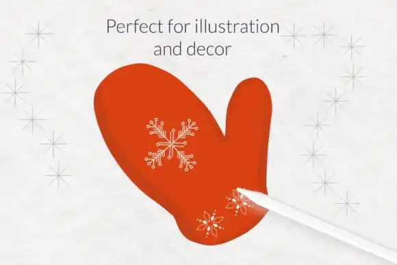 Snowflakes Procreate stamp brushes 5 snowflakes procreate stamp brushes graphics 19803627 3 580x387 35480