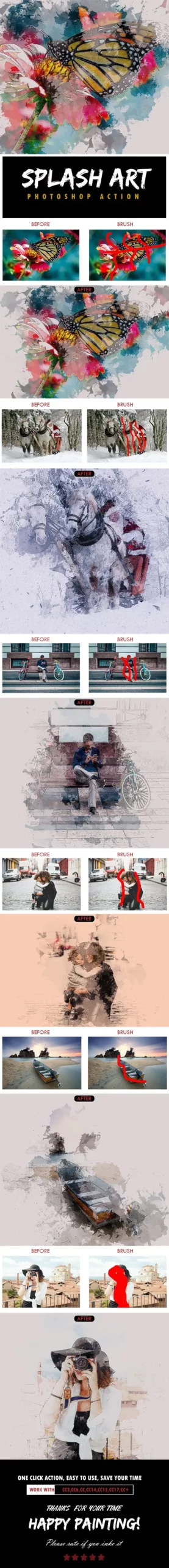 Splash Art Photoshop Actions