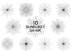 sunburst shape for procreate 38719