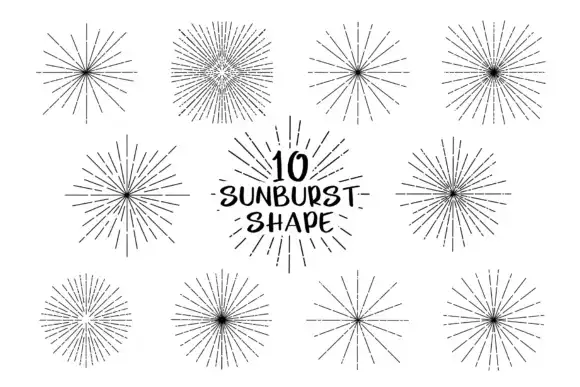 Sunburst Shape for Procreate