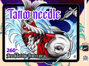 tattoo needle brushset for procreate 37398