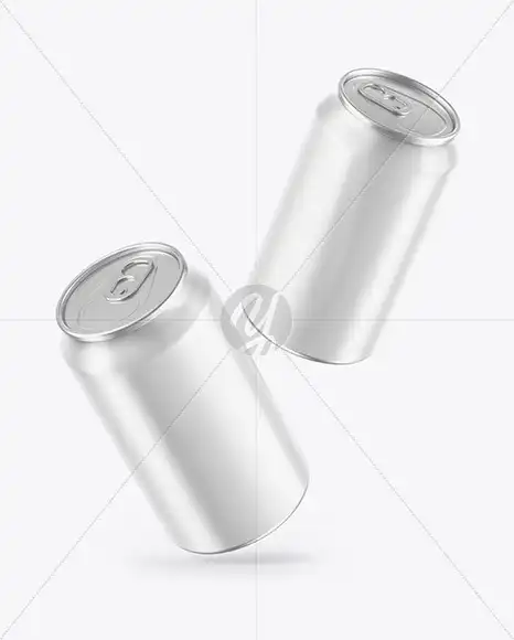 Two Metallic Drink Cans w-Glossy Finish Mockup 8 two metallic drink cans w glossy finish mockup1 16977