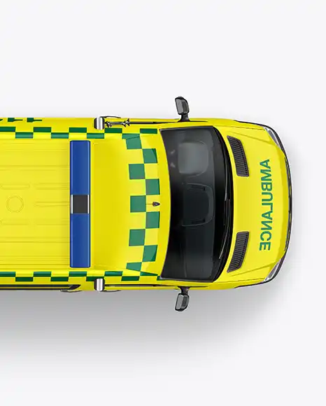 Van Ambulance Mockup - Top View 4 van ambulance mockup top view2 32231