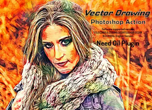 Vector Drawing Photoshop Action
